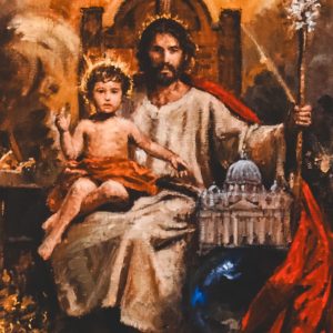 St. Joseph, Patron of a Happy Death Sacred Art Prayer Card